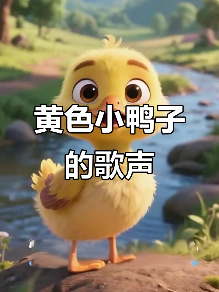 小鸭子黄扁嘴,脚掌红唱着歌,摇摆池塘真可爱