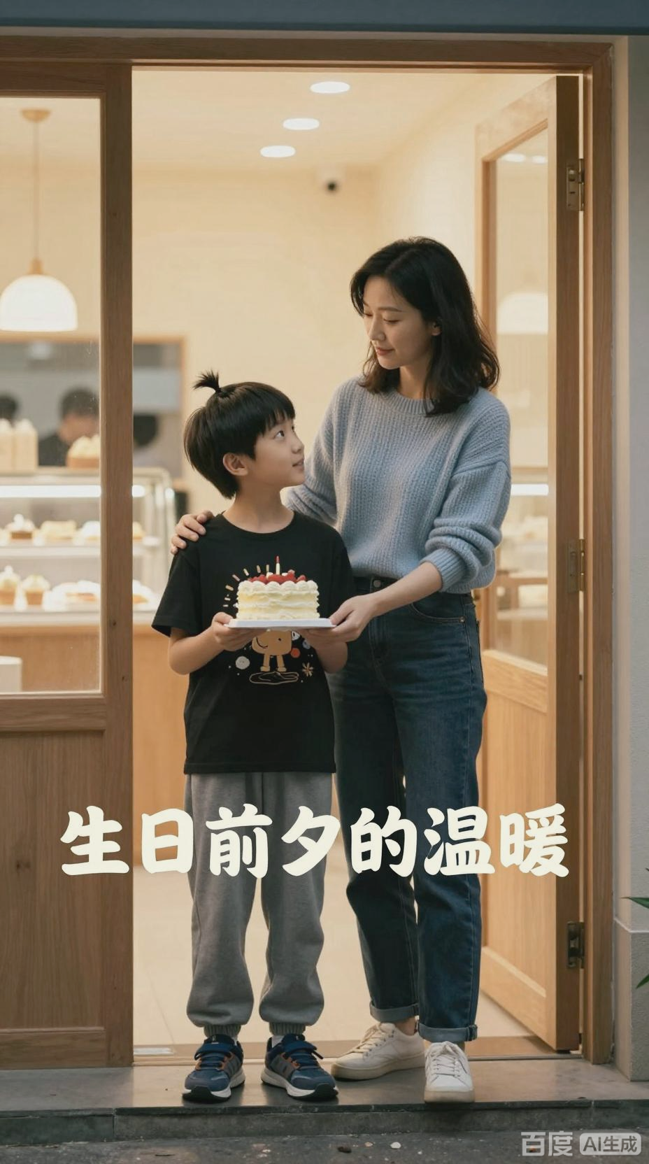 一家四口的温馨12岁生日前夕