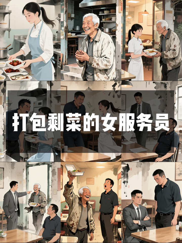 女服务员打包剩菜给乞丐,结果被老板辞退,24小时后餐厅被买下