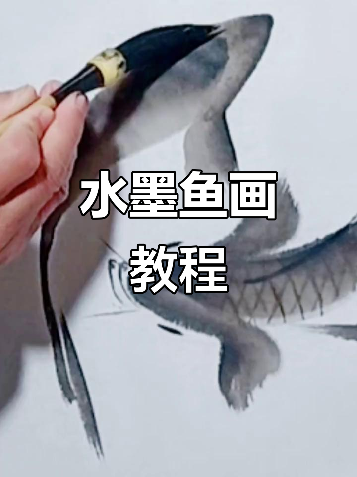 轻松学会水墨鱼画法,简单又有趣