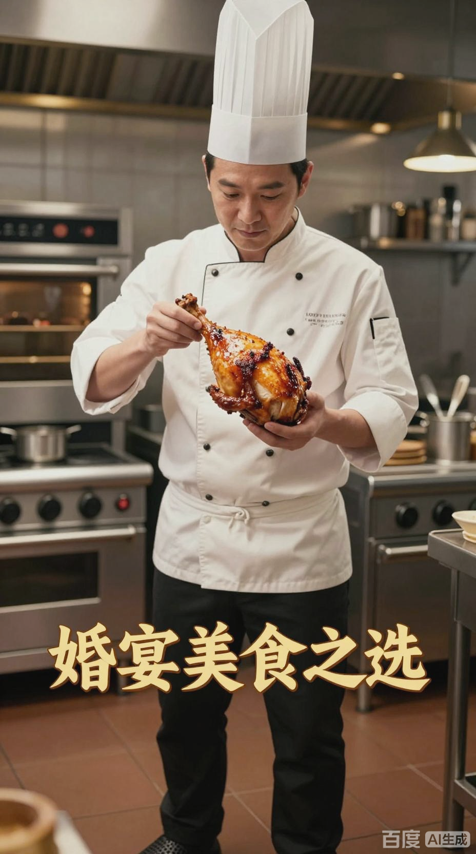 金黄酥脆火鸡腿，婚宴佳肴之选