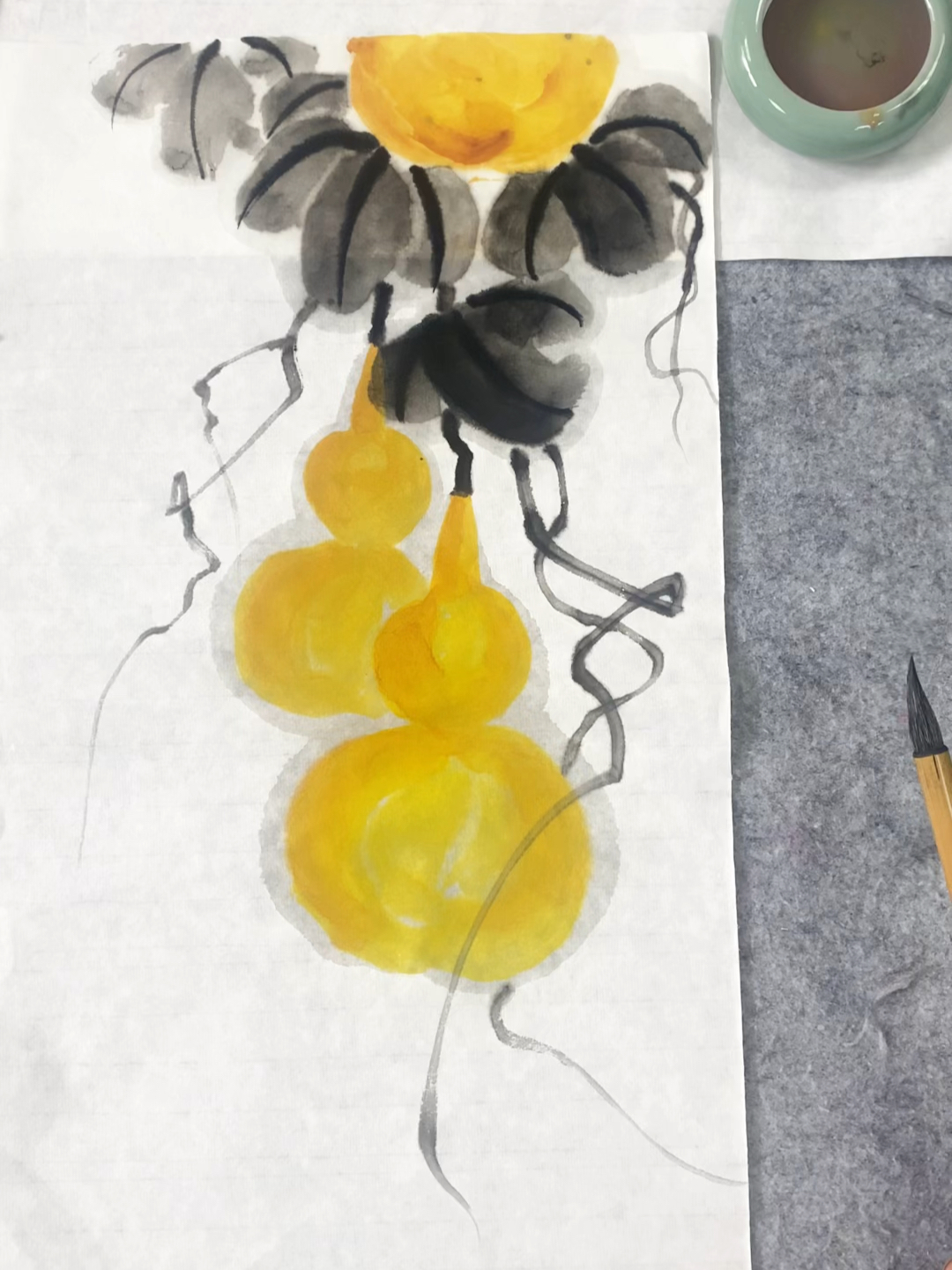 入门国画第十五课《葫芦》