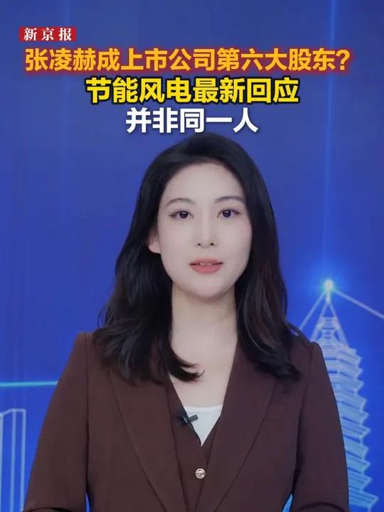 演员张凌赫成上市公司第六大股东?节能风电回应:股东张家玮并非演员张凌赫