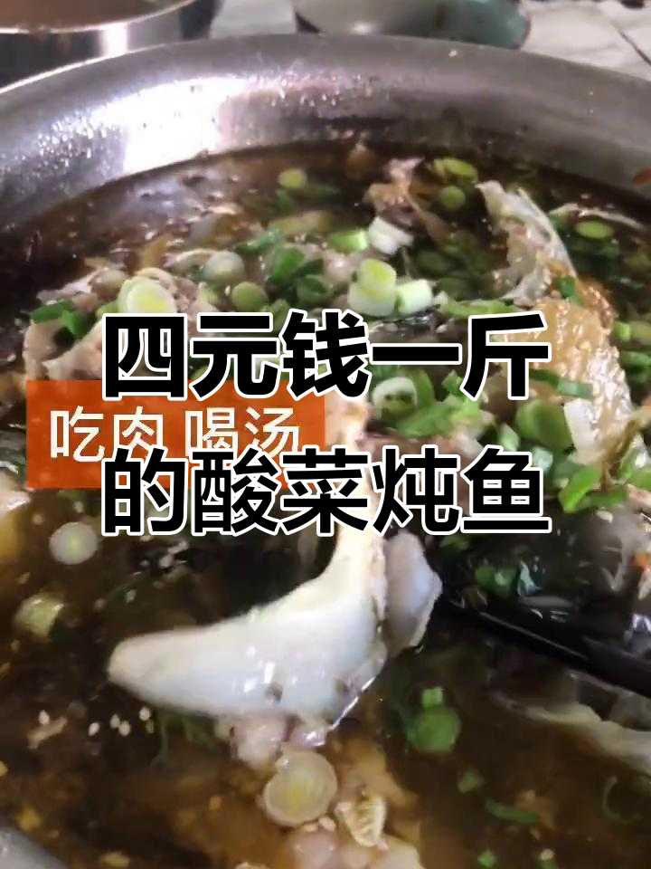酸菜炖白鲢鱼头,四块钱一斤超值美味