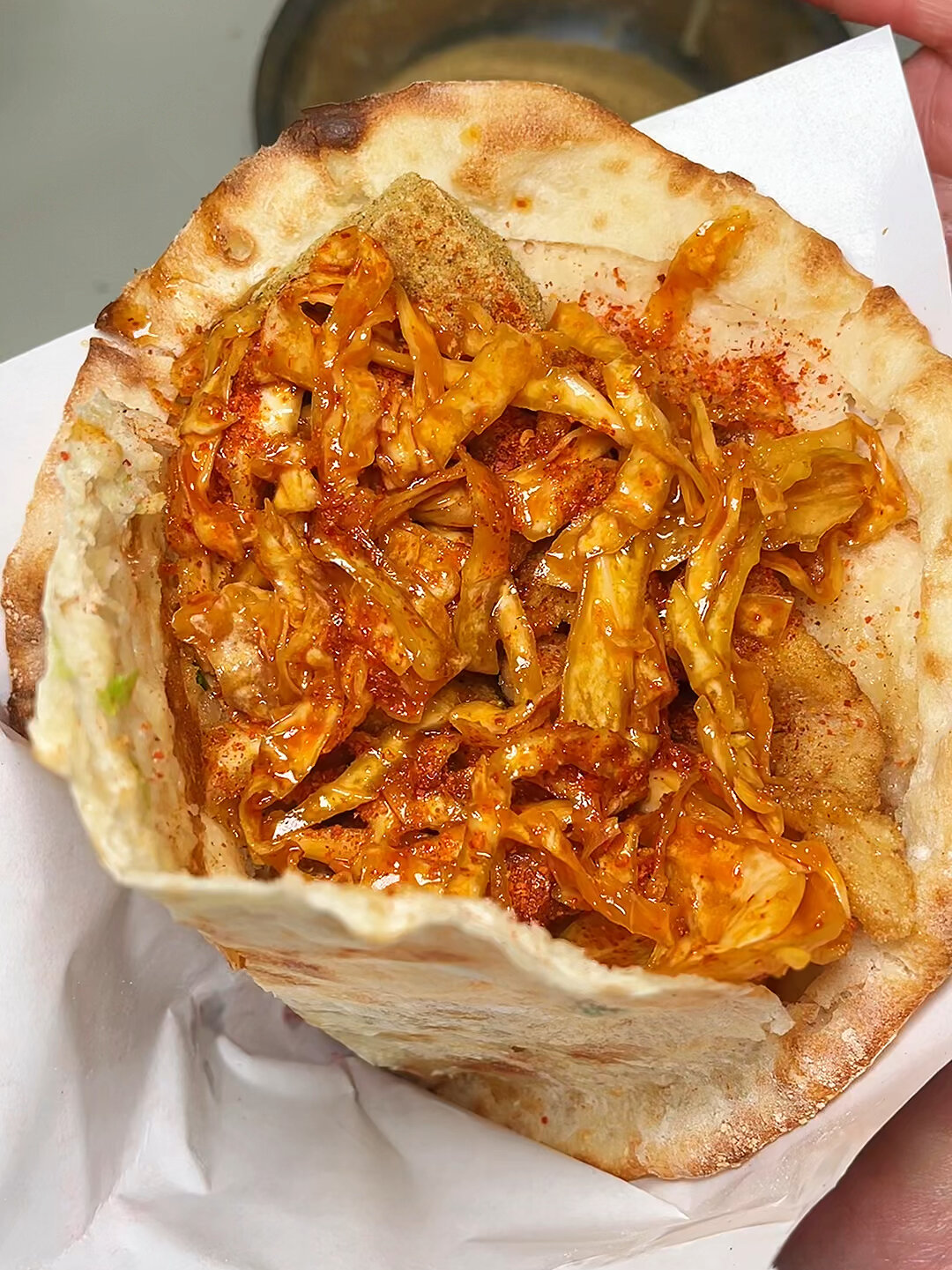 香酥鸡烧饼我还以是烧饼里夹鸡肉呢烧饼和鸡柳 还有臭豆腐 还有