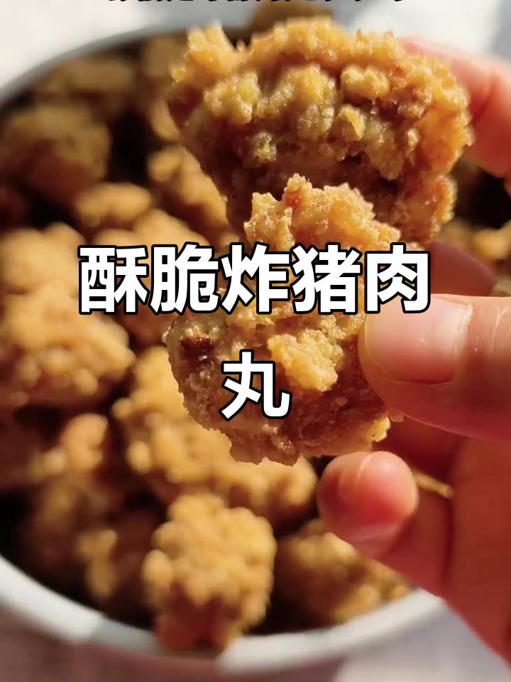外焦里嫩的炸猪肉丸子,做法超简单!