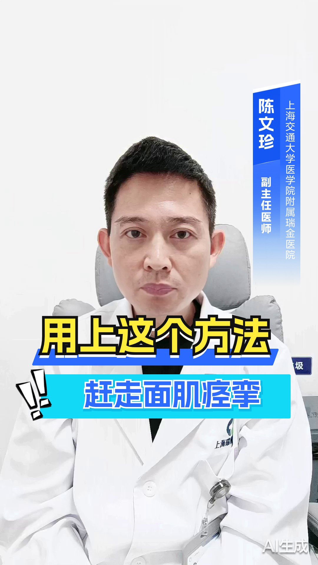 用上这个方法赶走面肌痉挛