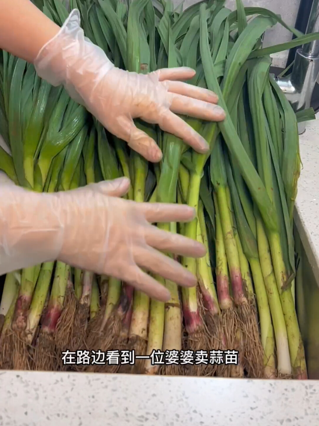 用韩国泡菜的方法做蒜苗,好好吃!