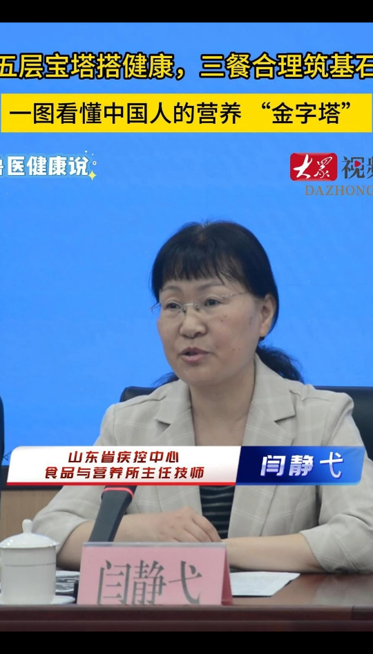 鲁医健康说·“医”点通|五层宝塔搭健康,三餐合理筑基石,一图看懂中国人的“营养金字塔”