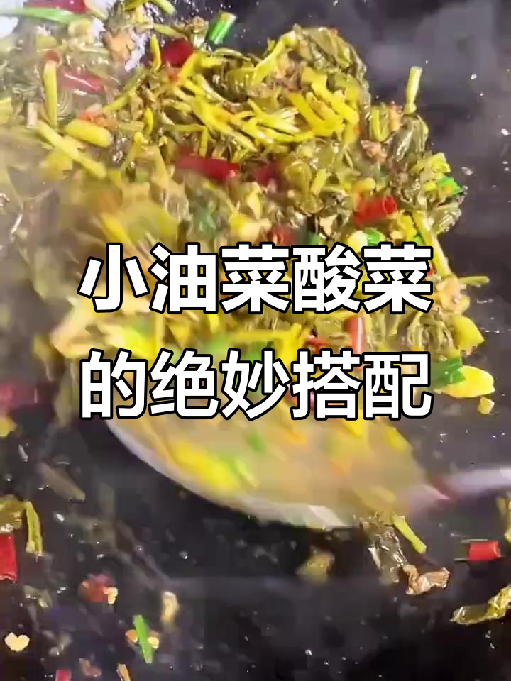贵州小油菜酸菜,炒肉末太下饭了!