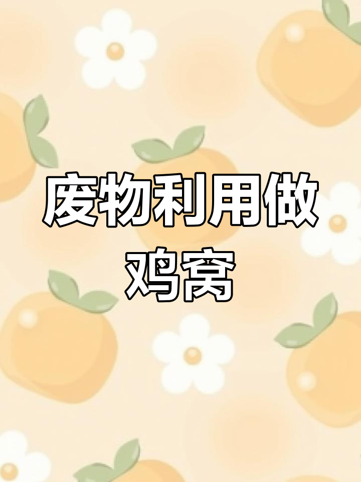 废旧塑料筐变鸡窝,简单又环保