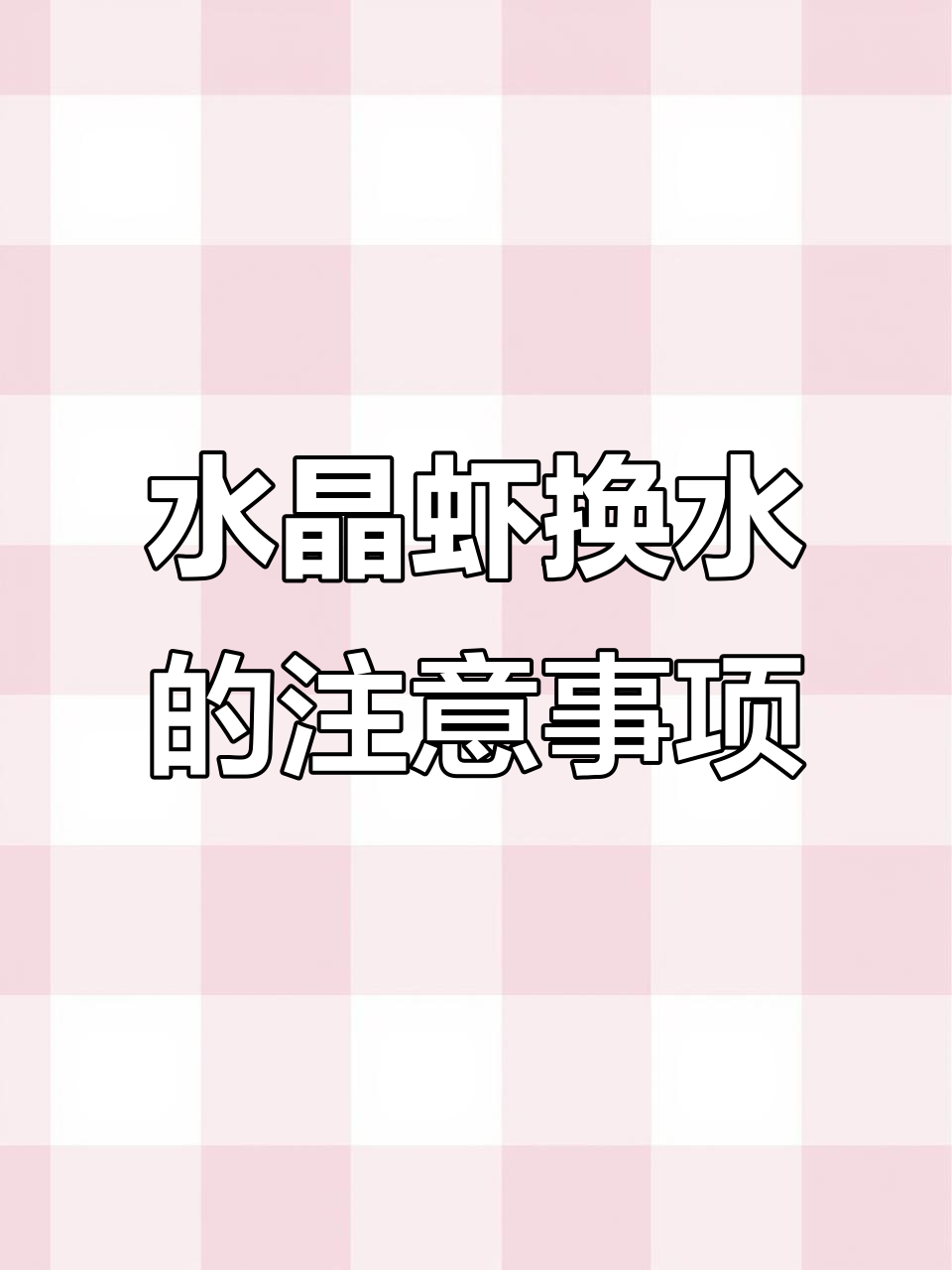水晶虾换水技巧大揭秘:如何避免应激反应