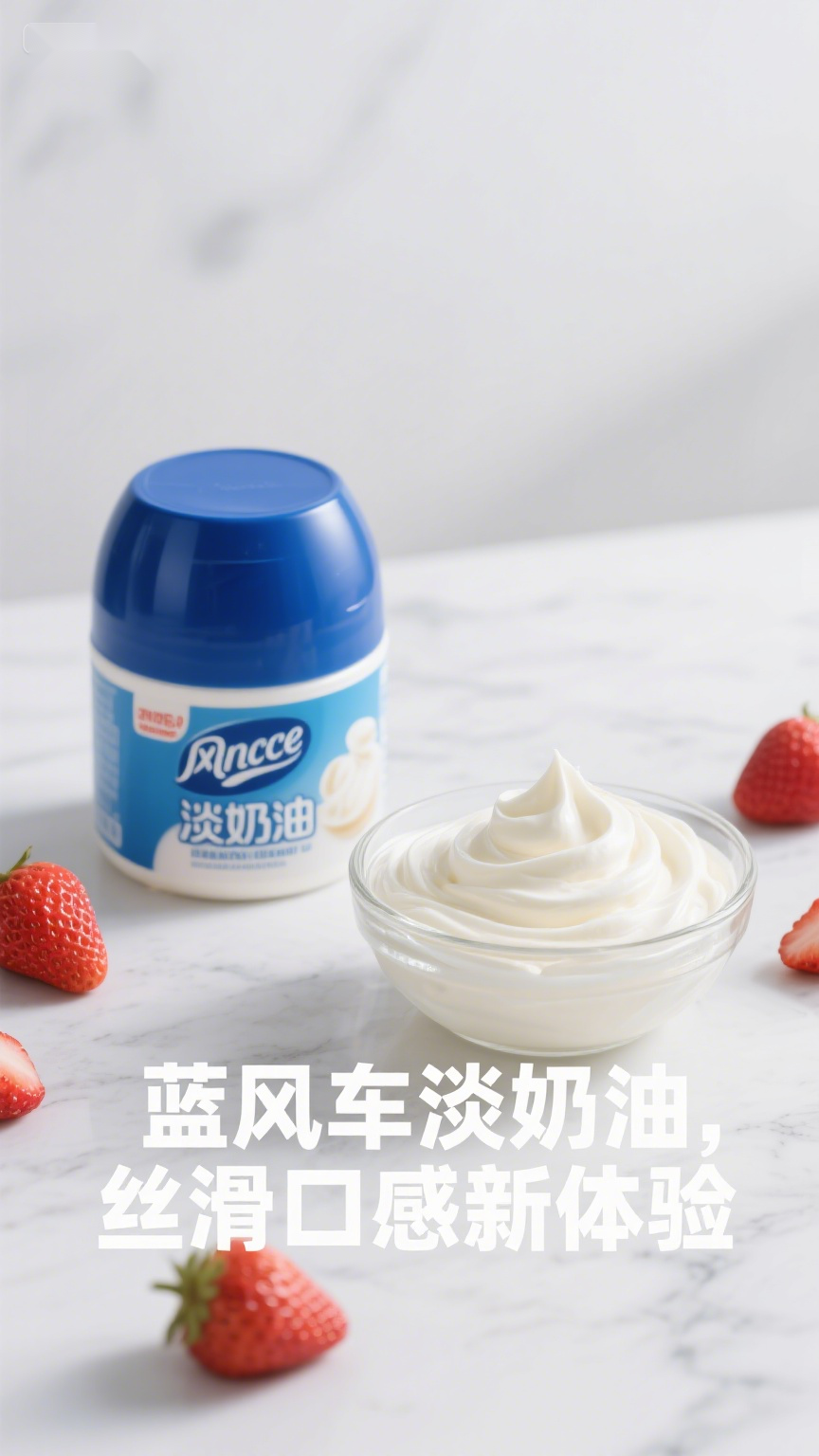 蓝风车淡奶油,丝滑口感新体验