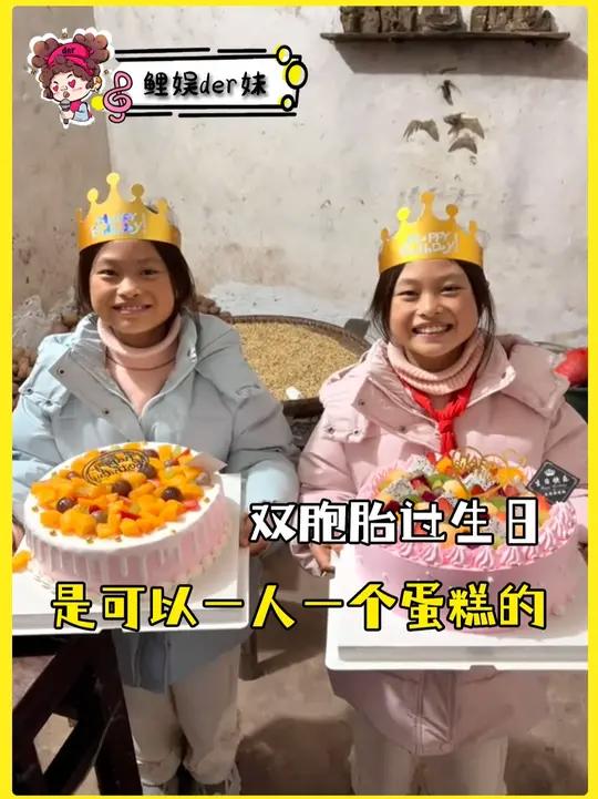 原来双胞胎过生日,是可以一人一个蛋糕的!