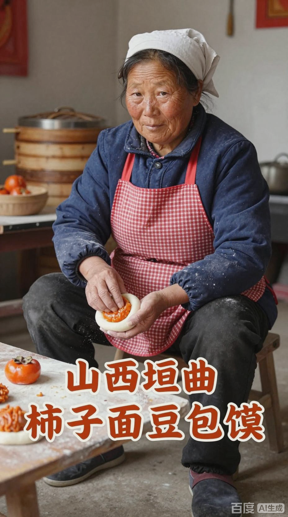 山西垣曲柿子面豆包馍,地方风味