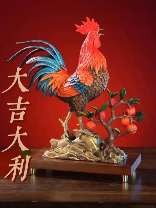 茶室新宠!彩铜大公鸡,颜值寓意双双戳中咱中年男人的心!