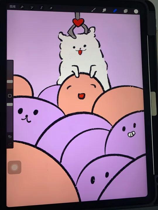 Procreate绘画教程|超简单的卡通插画壁纸