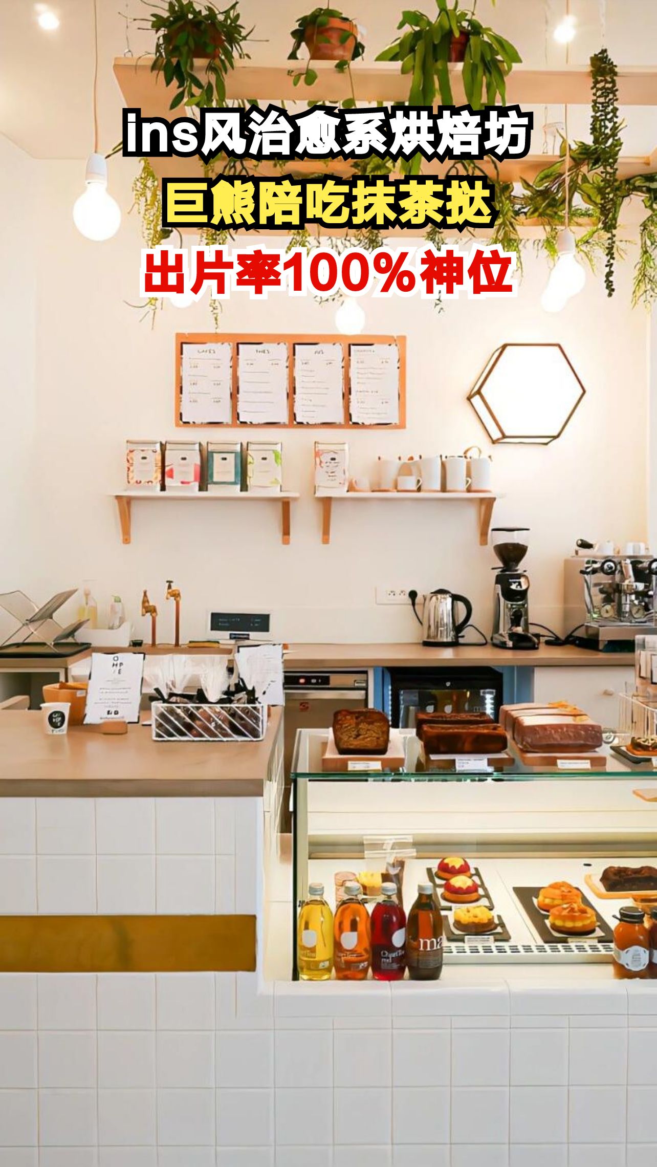 1.6米巨熊陪吃抹茶挞?这家ins风烘焙坊三大神位秒出杂志片