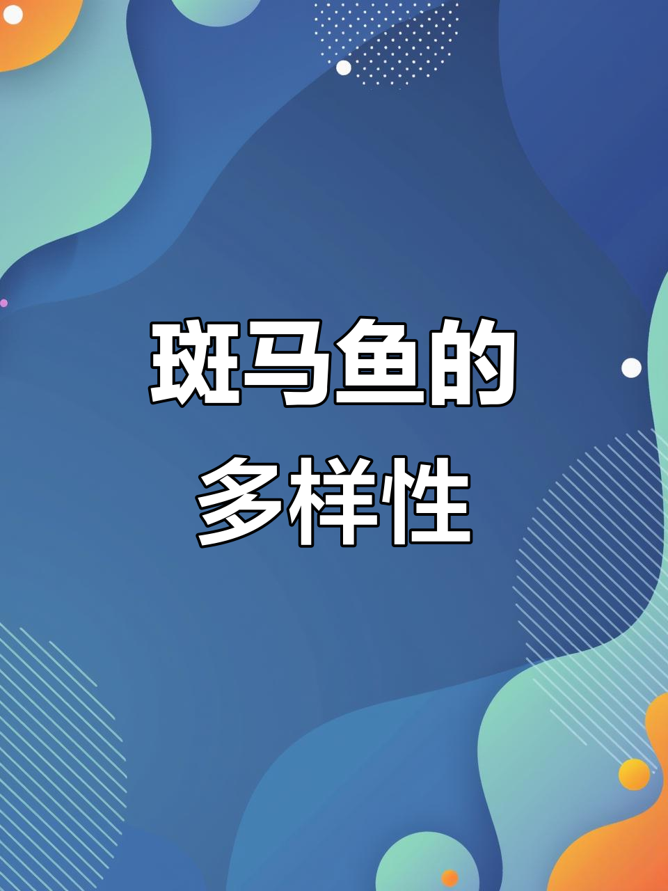 斑马鱼种类繁多,外形与习性各不相同