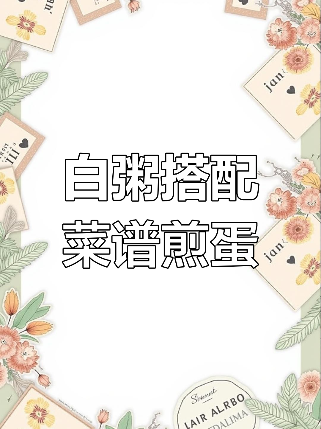 菜谱煎蛋配白粥，简单又美味