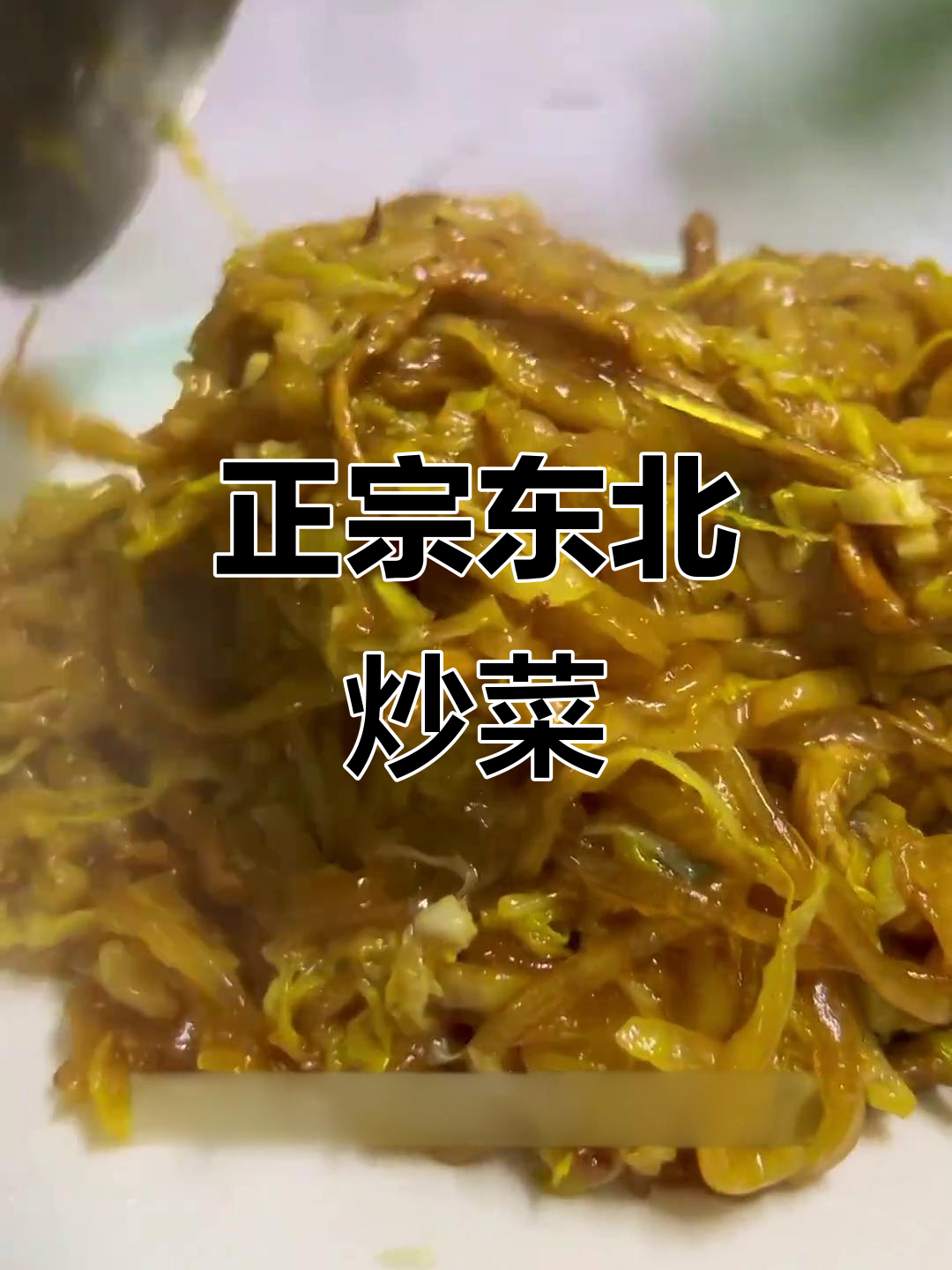 炒出正宗东北家常菜,酸菜粉条配肉丝葱花超有味