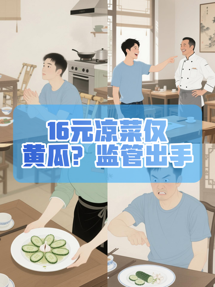 宁夏一饭店元凉菜仅有几块黄瓜,店家:是精品菜,明码标价的