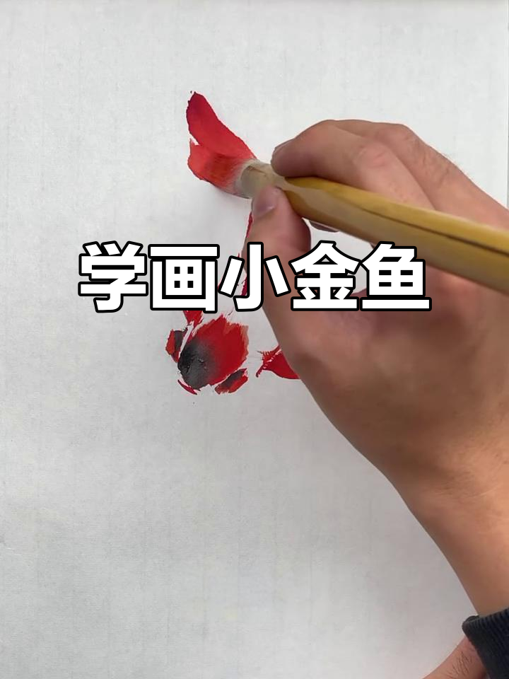 零基础学国画,轻松画出可爱小金鱼