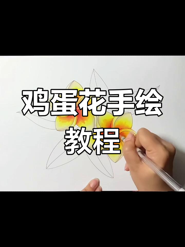轻松掌握鸡蛋花画法,马克笔一挥即成!