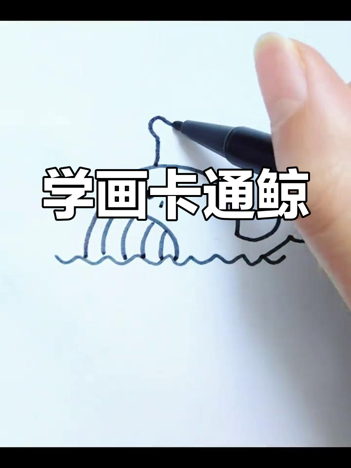 轻松学画可爱鲸鱼,步骤简单又有趣