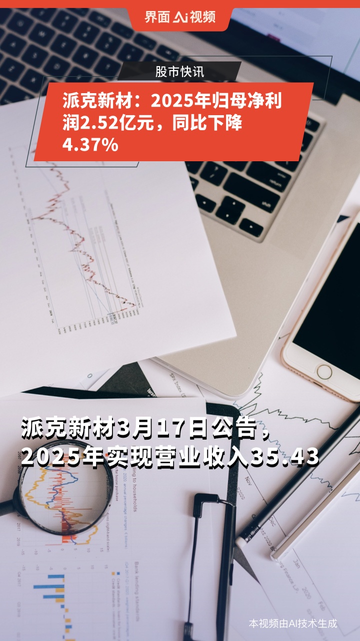 派克新材:2025年归母净利润2.52亿元,同比下降4.37%