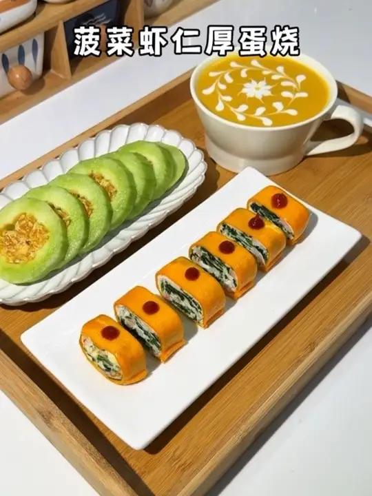 再也不愁孩子不爱吃蔬菜!把蔬菜藏进鸡蛋卷,简单省事,南瓜羹也巨好喝