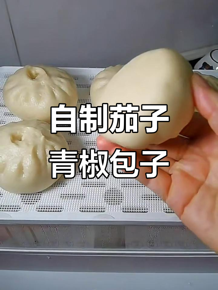茄子青椒包子,素馅儿也能包得这么好吃!