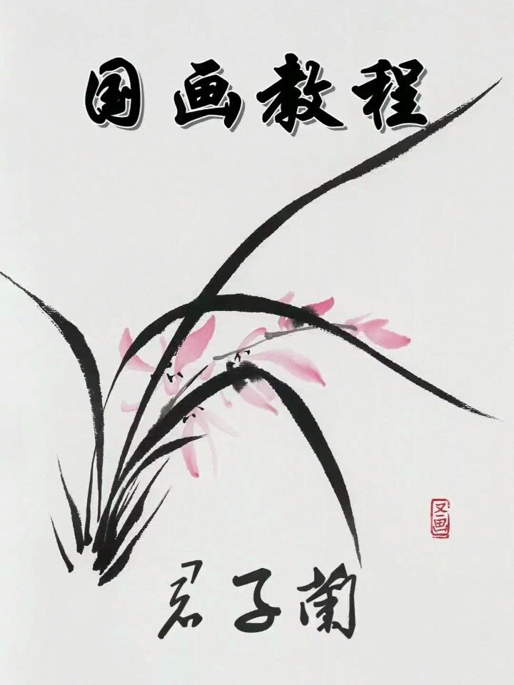 国画兰花11分钟详细教程