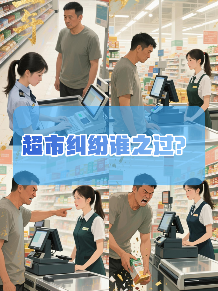 超市收银员摔商品引冲突，顾客怒拍视频曝光