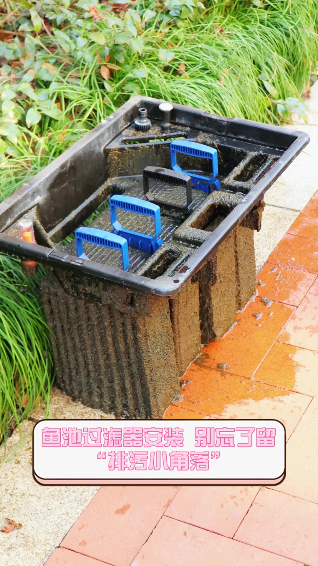 鱼池过滤器安装,别忘了留“排污小角落”