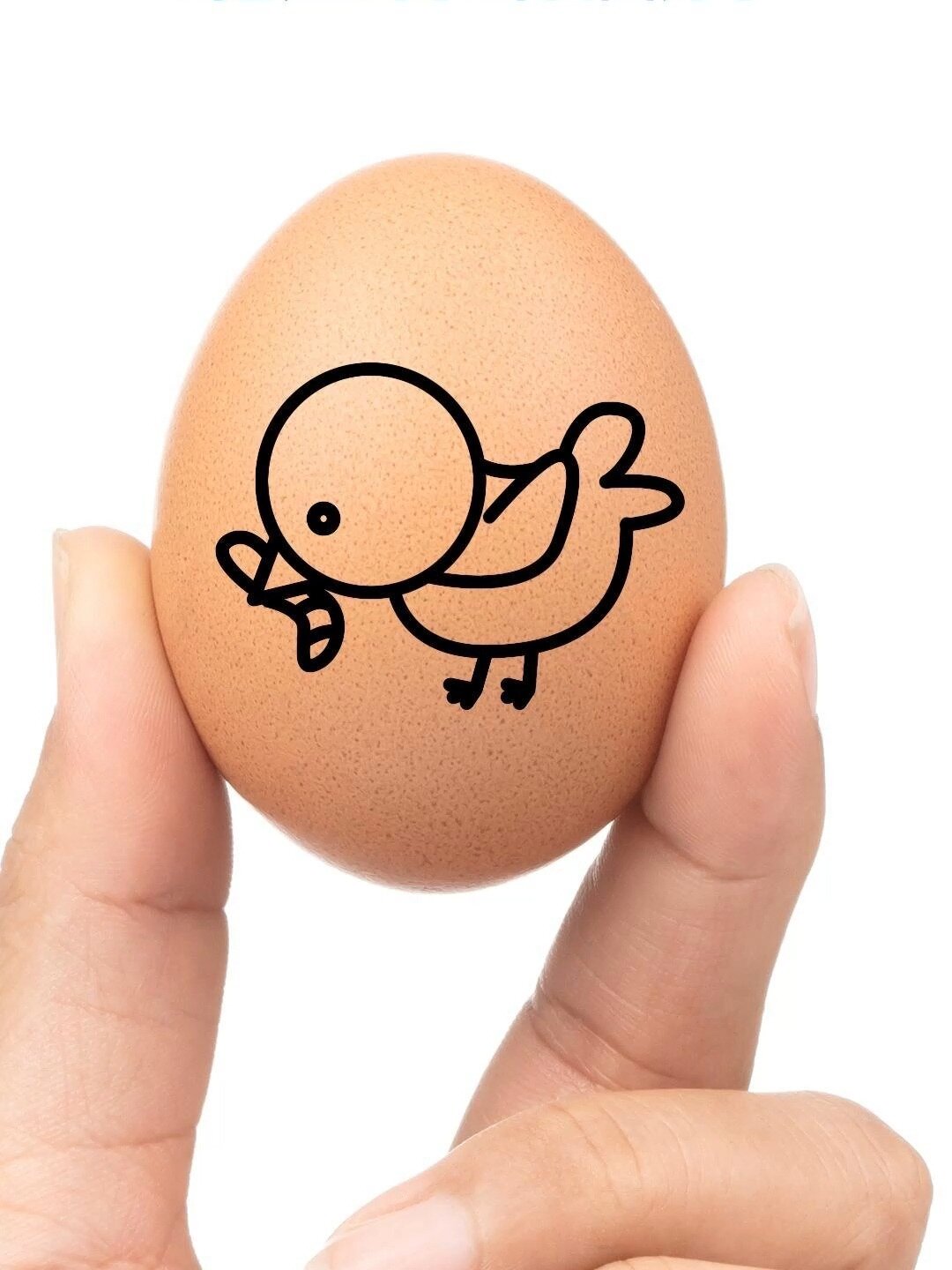 鸡蛋壳上画小鸡