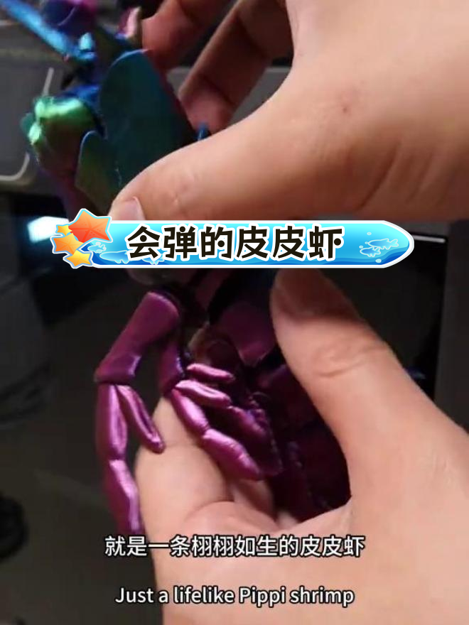 3D打印皮皮虾,关节可动栩栩如生
