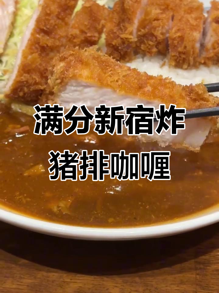 新宿超火炸猪排咖喱饭,完美搭配米饭与酸甜脆皮