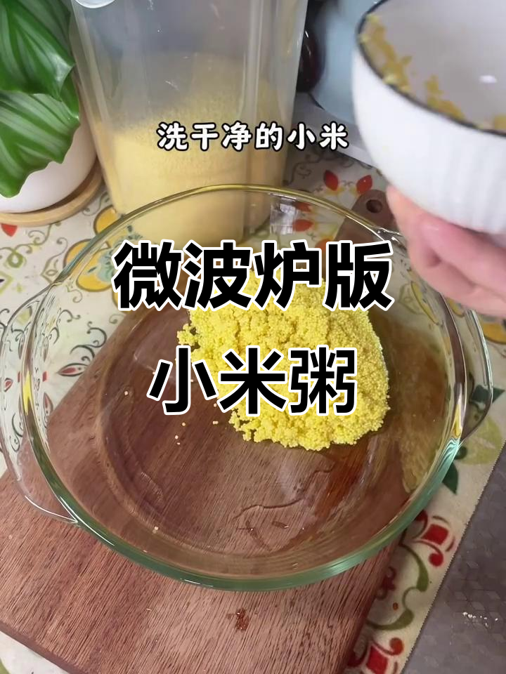 微波炉也能做小米粥,简单又美味!