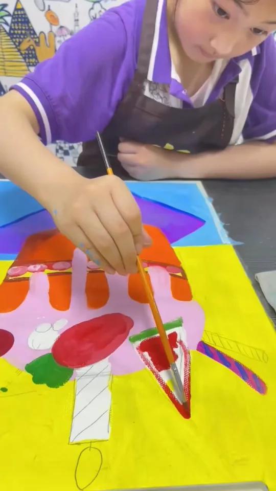 学生作品|水粉蛋糕