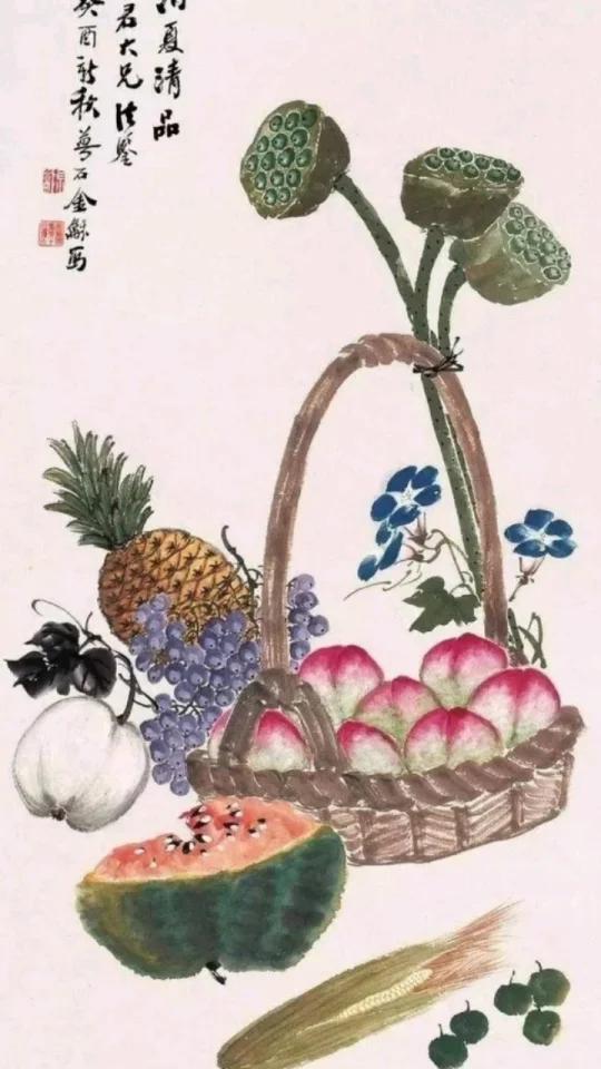 「金梦石 花鸟动物画」金梦石(1869—1952左右)名龢(又说禾,疑为讹写),字梦石,以