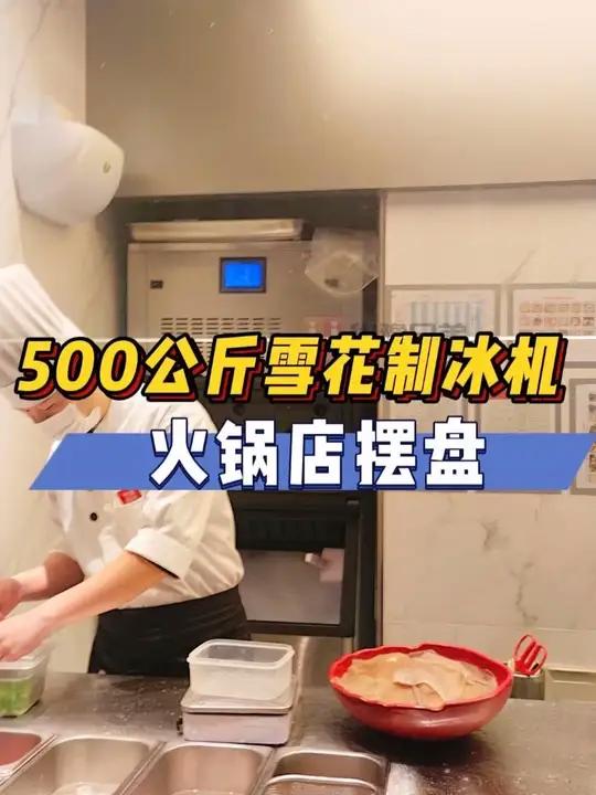 500公斤雪花制冰机,火锅店,酒店,海鲜刺身三文鱼日料店摆盘