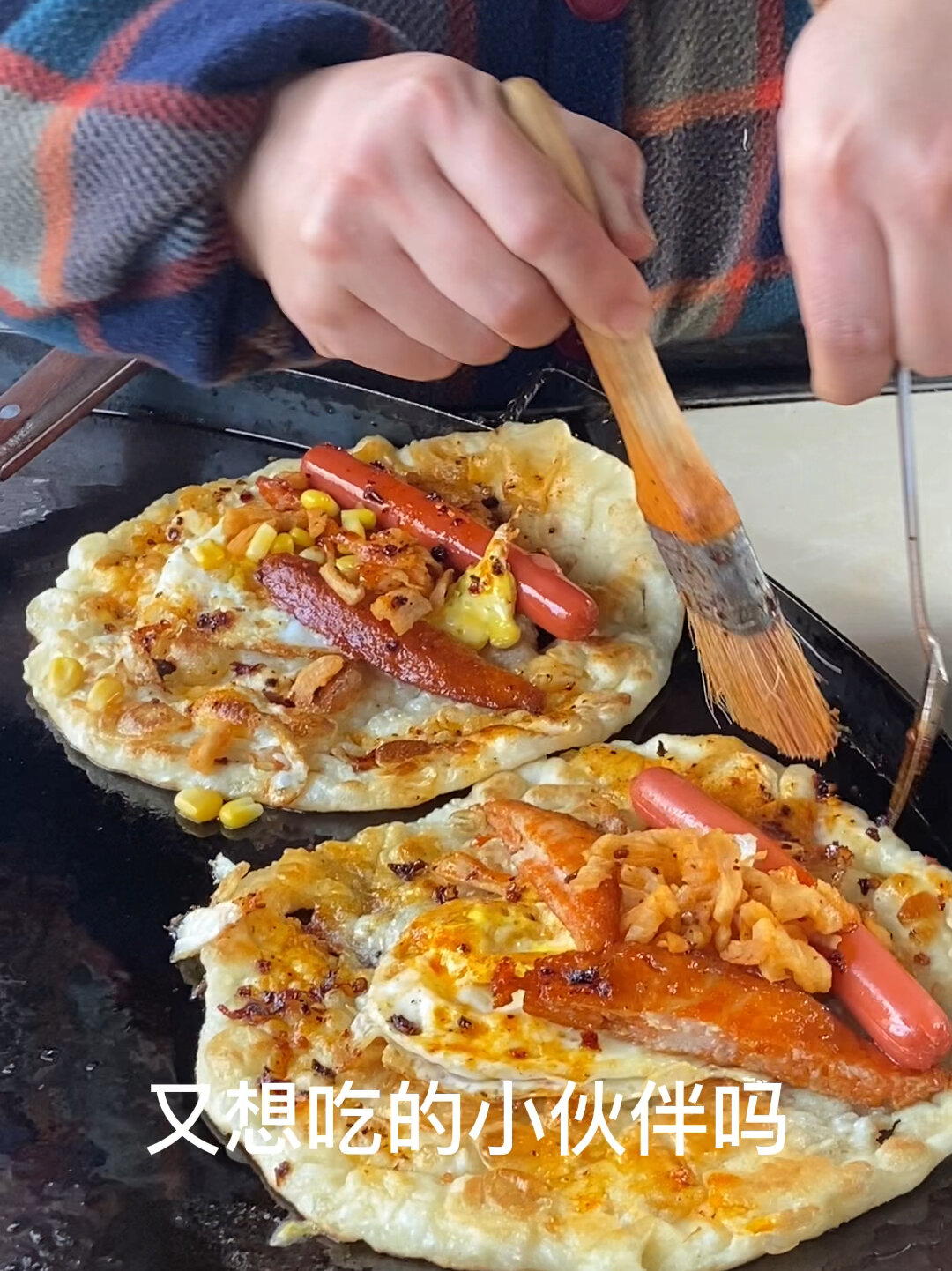 湖南美食|地摊小吃“武大郎烧饼”香喷喷