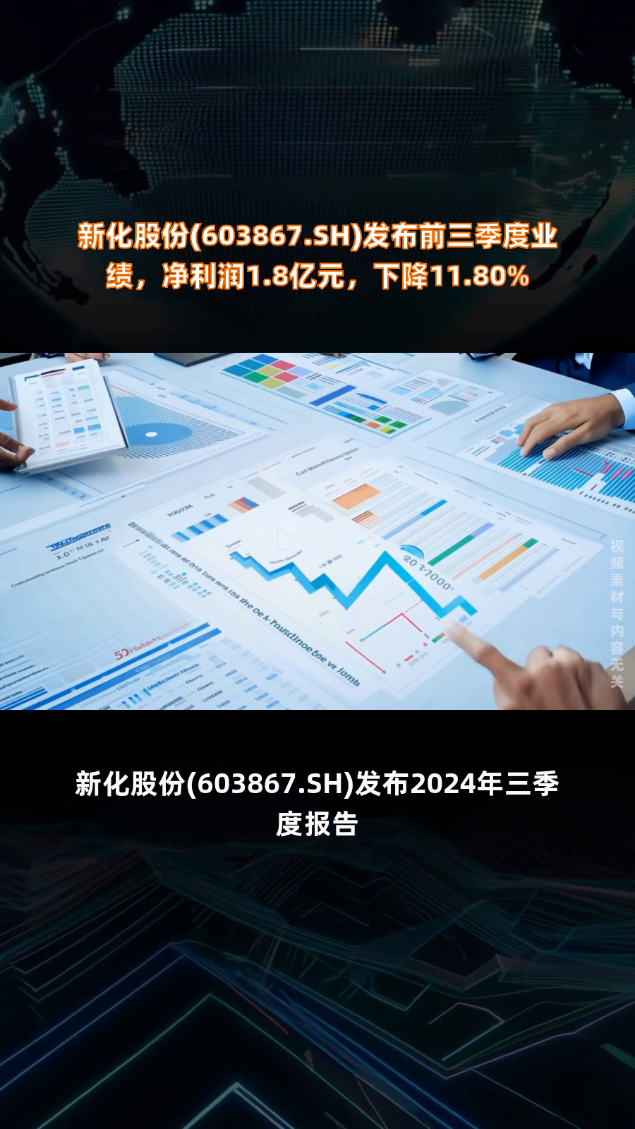 新化股份(603867.SH)发布前三季度业绩,净利润1.8亿元,下降11.80%|快报