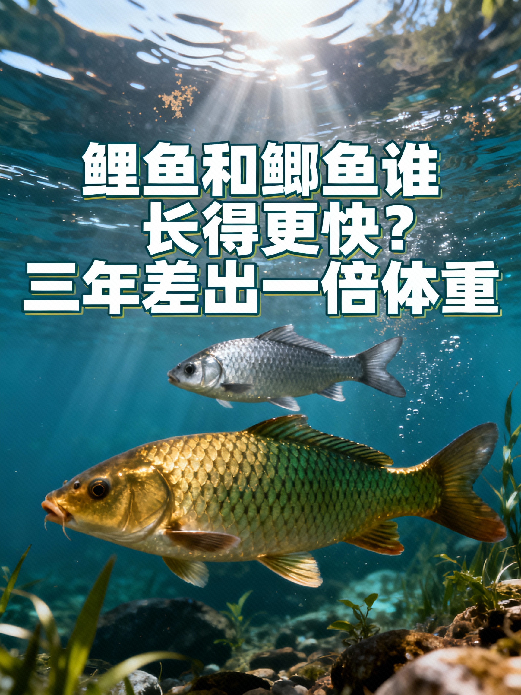 鲤鱼和鲫鱼谁长得更快？三年差出一倍体重