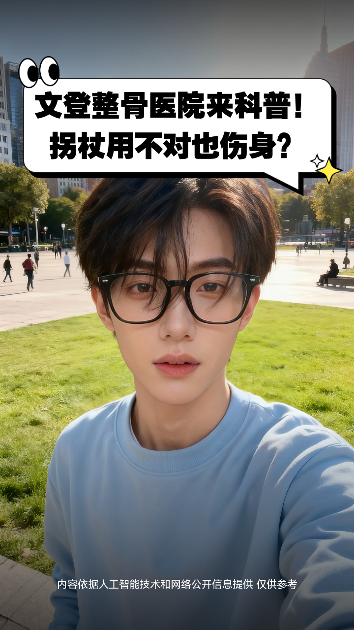 文登整骨医院来科普!拐杖用不对也伤身?