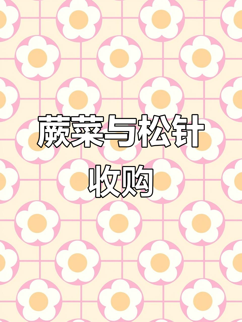 蕨菜干货、松针鲜品,全国收购,量多不限!