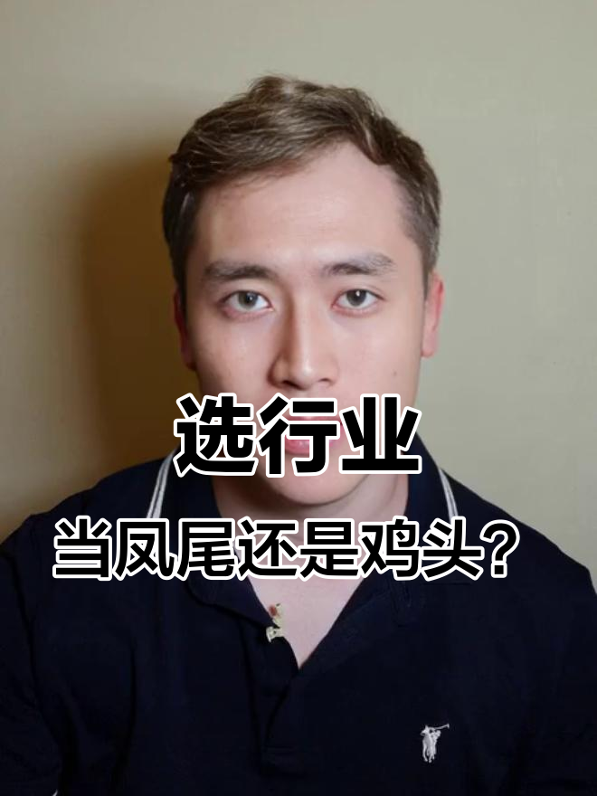 选择行业时，宁做凤尾不做鸡头的原因分析