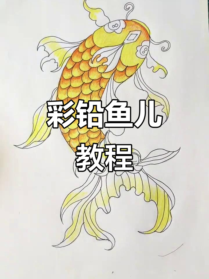 用彩铅画鱼儿,适合7-9岁孩子!动手试试吧!