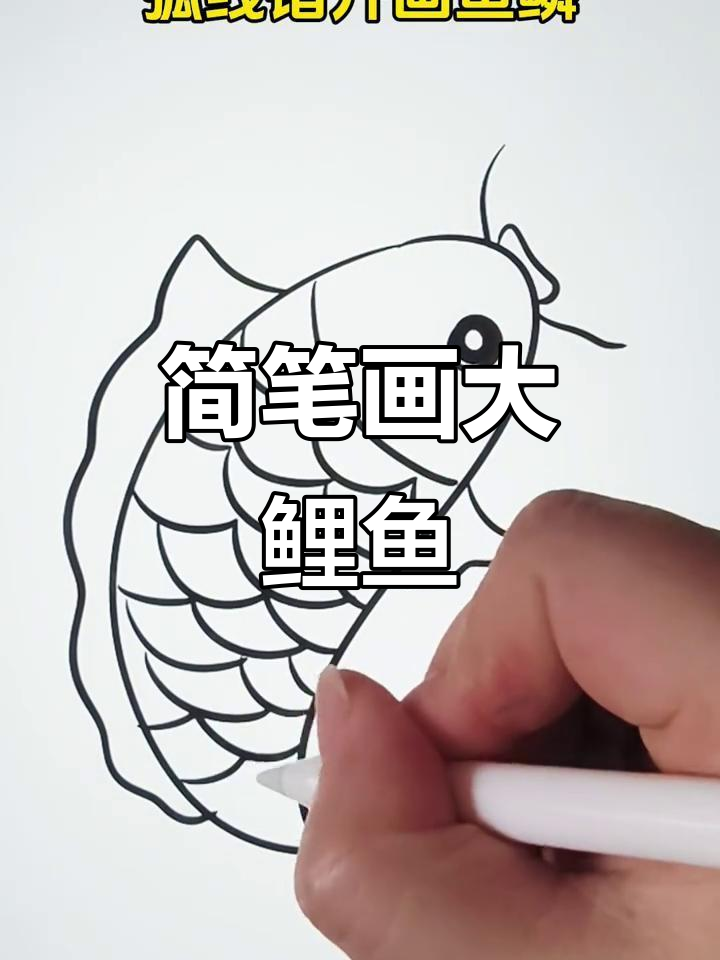 用字母轻松画大鲤鱼，简单又有趣！